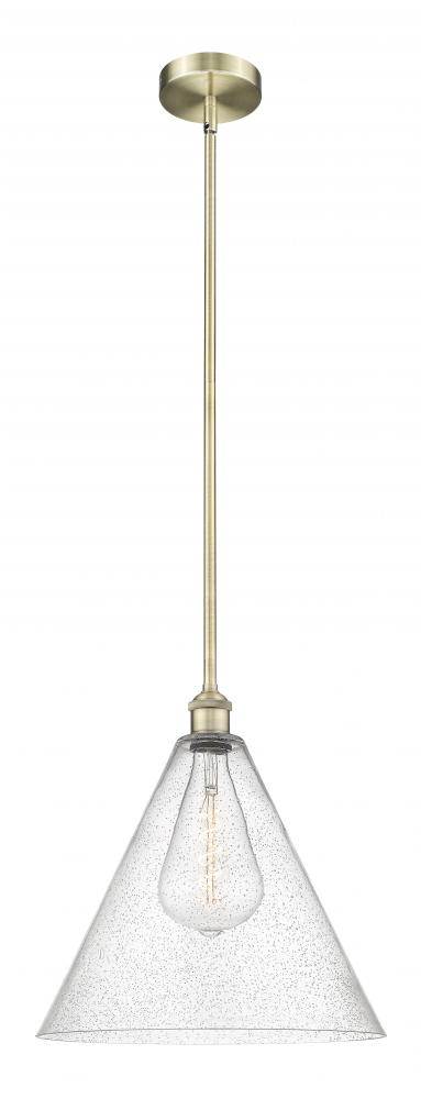 Berkshire - 1 Light - 16 inch - Antique Brass - Cord hung - Pendant