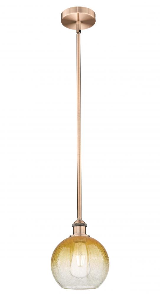 Brookhaven Globe - 1 Light - 8 inch - Antique Copper - Stem hung - Mini Pendant
