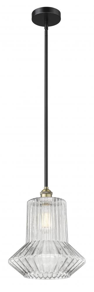 Springwater - 1 Light - 12 inch - Black Antique Brass - Cord hung - Mini Pendant