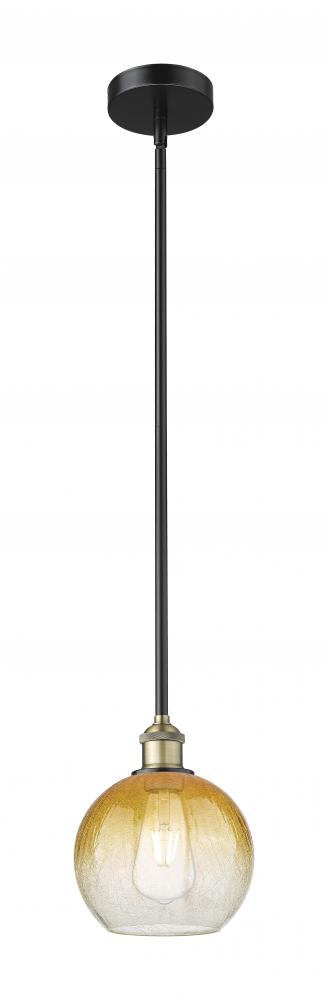 Brookhaven Globe - 1 Light - 8 inch - Black Antique Brass - Stem hung - Mini Pendant