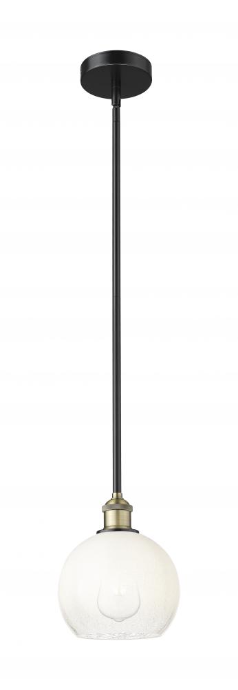 Brookhaven Globe - 1 Light - 8 inch - Black Antique Brass - Stem hung - Mini Pendant