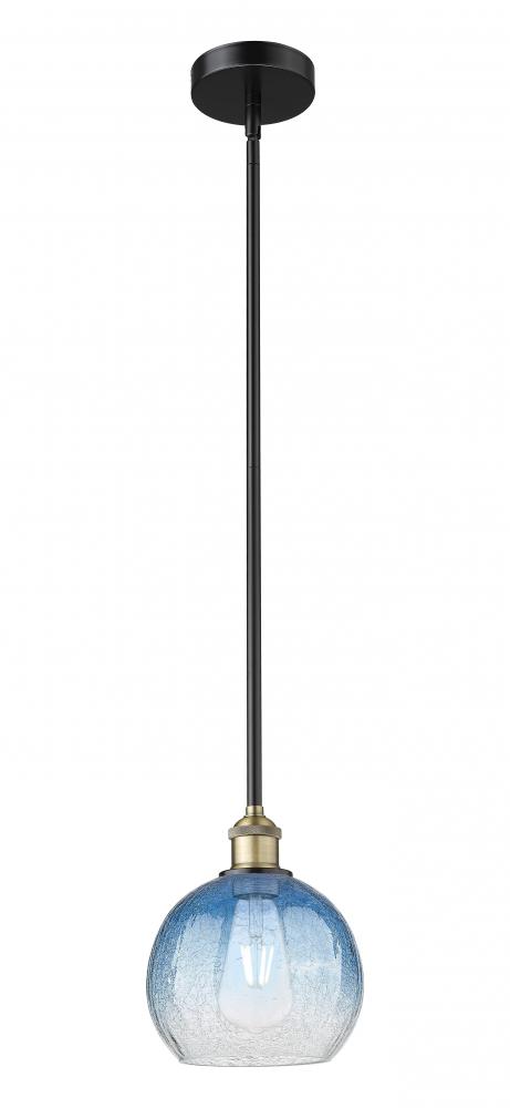Brookhaven Globe - 1 Light - 8 inch - Black Antique Brass - Stem hung - Mini Pendant