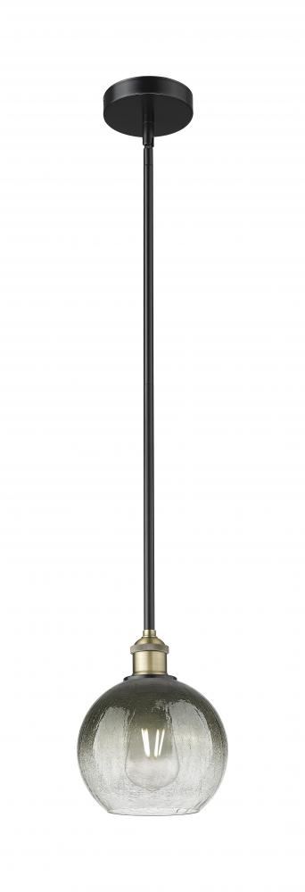 Brookhaven Globe - 1 Light - 8 inch - Black Antique Brass - Stem hung - Mini Pendant