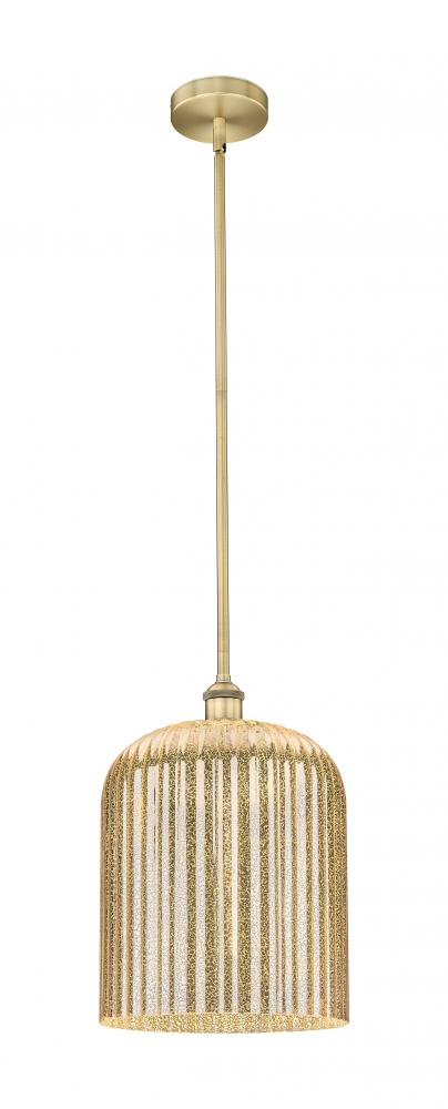 Bridal Veil - 1 Light - 5 inch - Brushed Brass - Cord hung - Mini Pendant