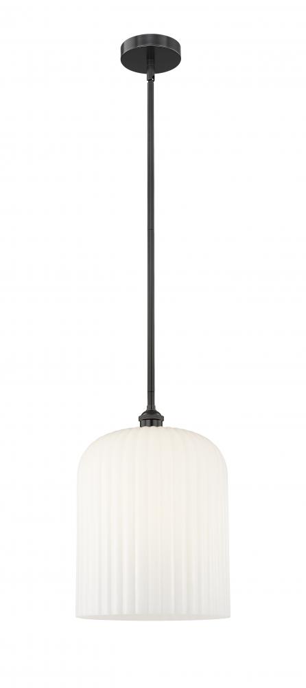 Bridal Veil - 1 Light - 5 inch - Matte Black - Cord hung - Mini Pendant