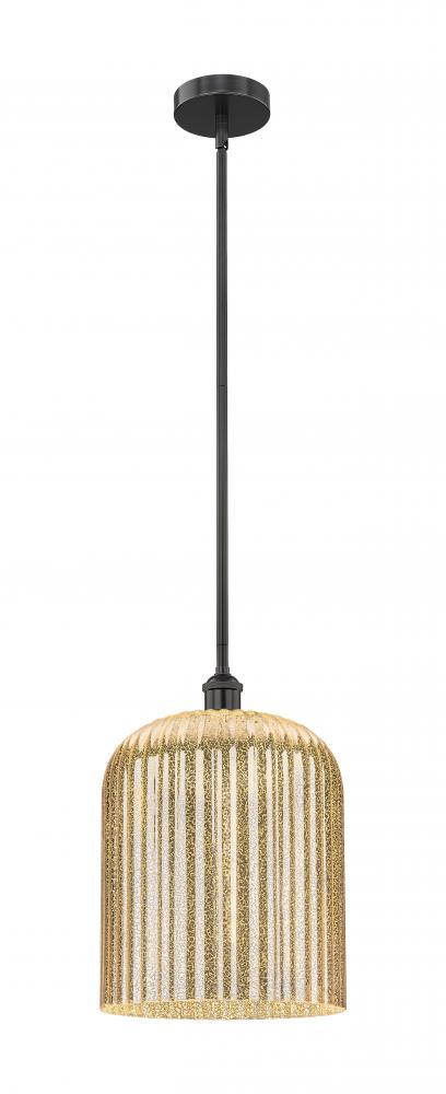 Bridal Veil - 1 Light - 5 inch - Matte Black - Cord hung - Mini Pendant