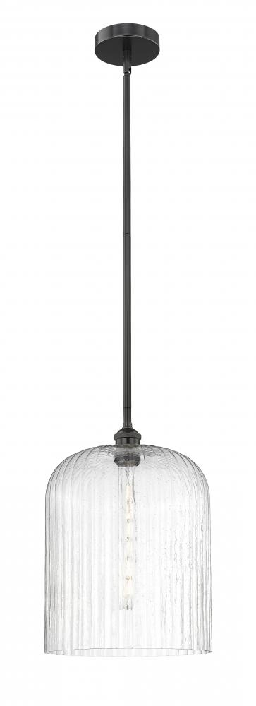 Bridal Veil - 1 Light - 5 inch - Matte Black - Cord hung - Mini Pendant