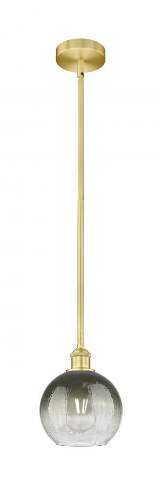 Brookhaven Globe - 1 Light - 8 inch - Satin Gold - Stem hung - Mini Pendant