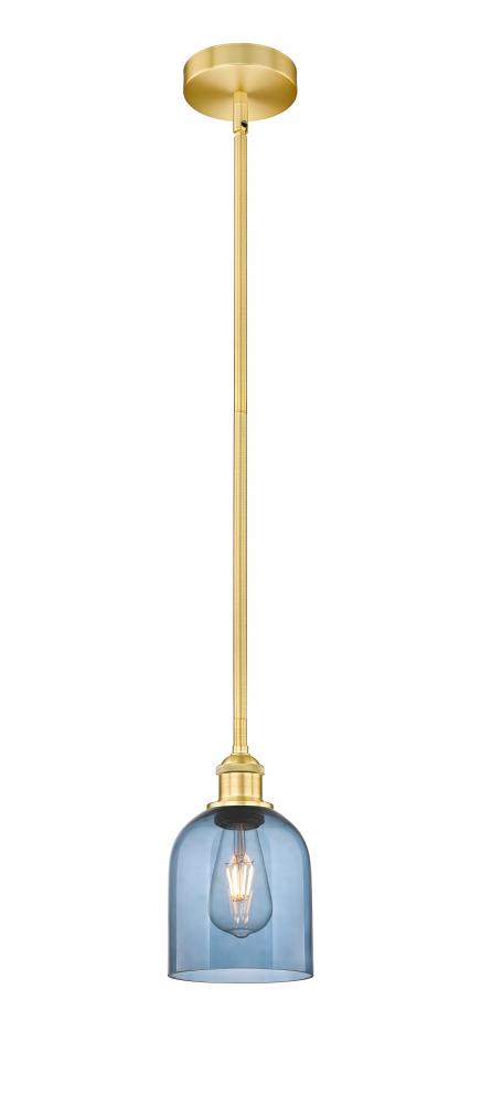 Bella - 1 Light - 6 inch - Satin Gold - Cord hung - Mini Pendant