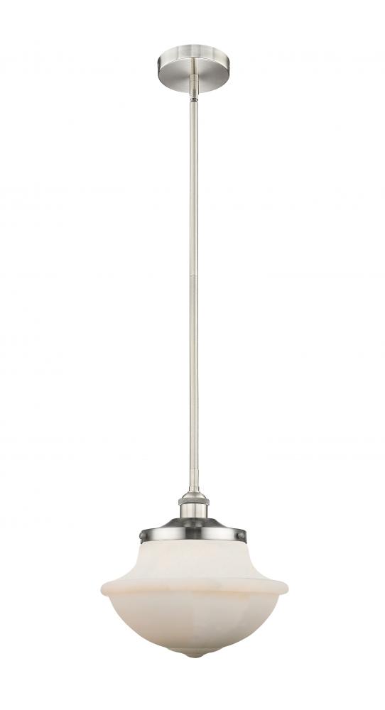 Oxford - 1 Light - 12 inch - Brushed Satin Nickel - Cord hung - Mini Pendant