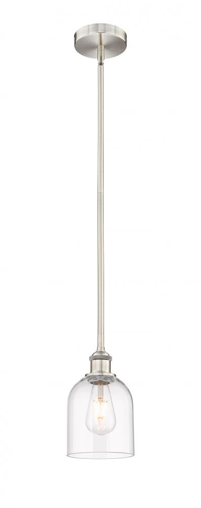 Bella - 1 Light - 6 inch - Brushed Satin Nickel - Cord hung - Mini Pendant