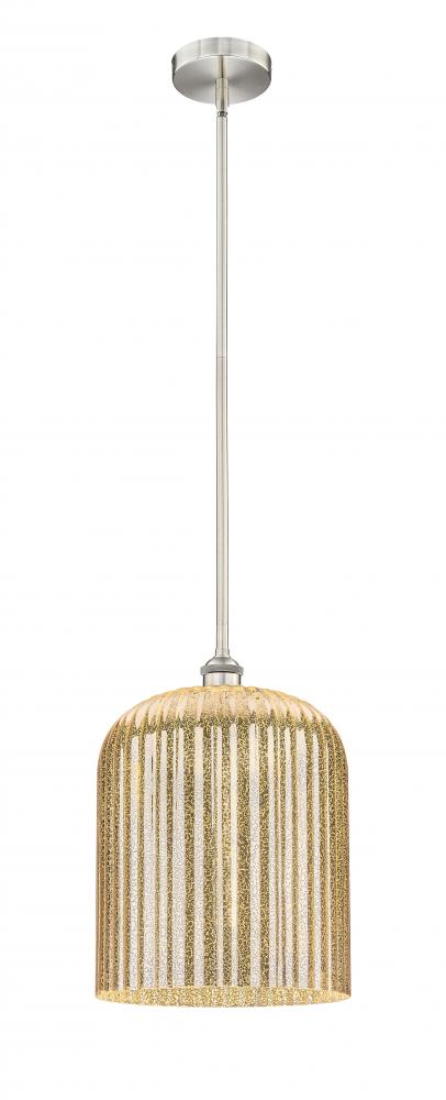 Bridal Veil - 1 Light - 5 inch - Brushed Satin Nickel - Cord hung - Mini Pendant