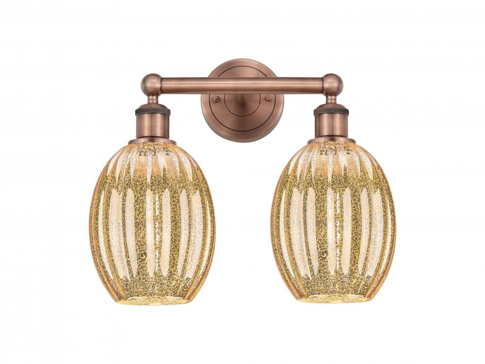 Preston Bulb - 2 Light - 15 inch - Antique Copper - Bath Vanity Light