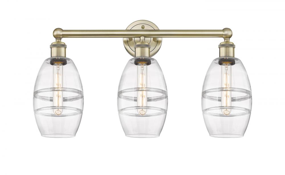 Vaz - 3 Light - 24 inch - Antique Brass - Bath Vanity Light
