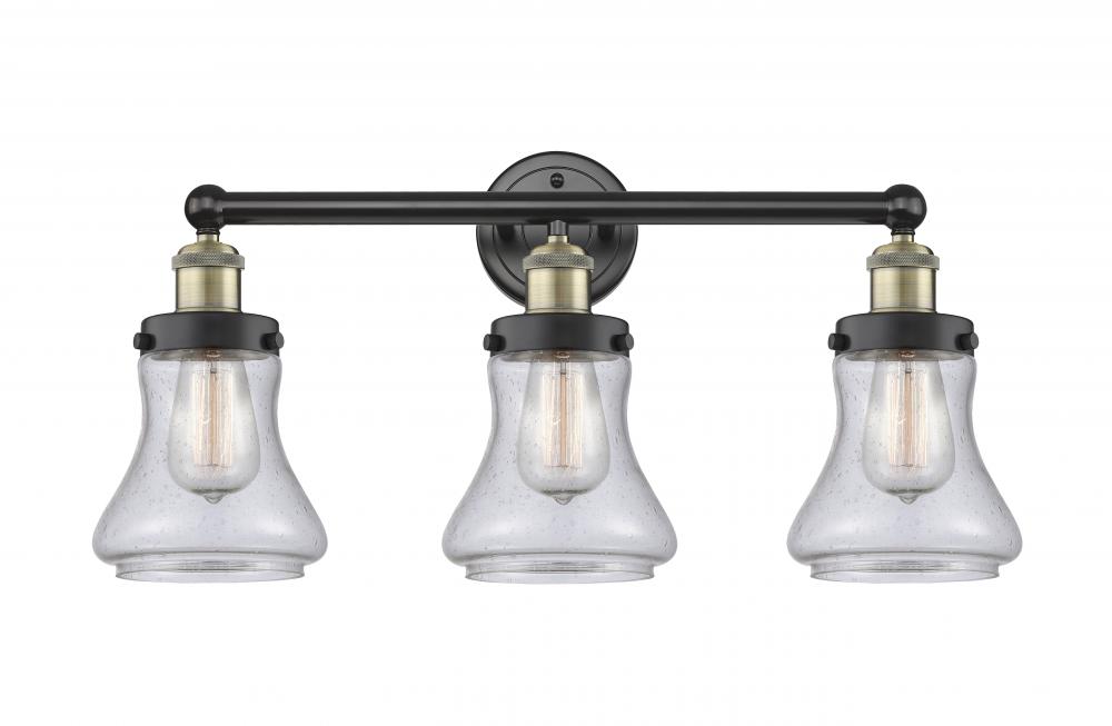 Bellmont - 3 Light - 24 inch - Black Antique Brass - Bath Vanity Light
