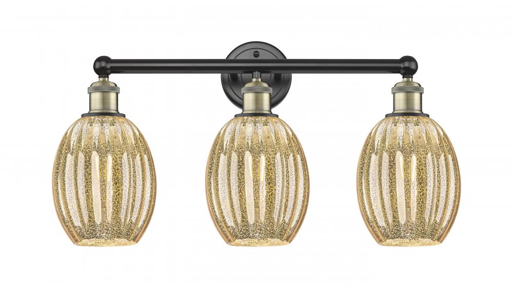 Preston Bulb - 3 Light - 24 inch - Black Antique Brass - Bath Vanity Light
