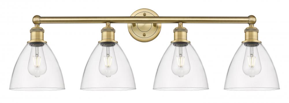 Bristol - 4 Light - 35 inch - Brushed Brass - Bath Vanity Light