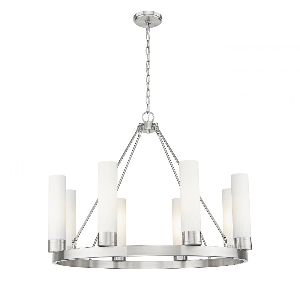 Boreas - 6 Light - 36 inch - Satin Nickel - Chandelier