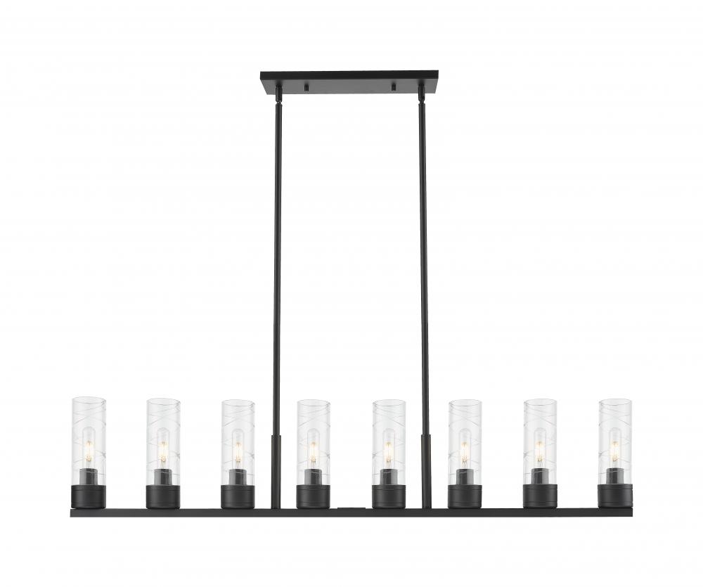 Boreas - 6 Light - 48 inch - Matte Black - Linear Pendant