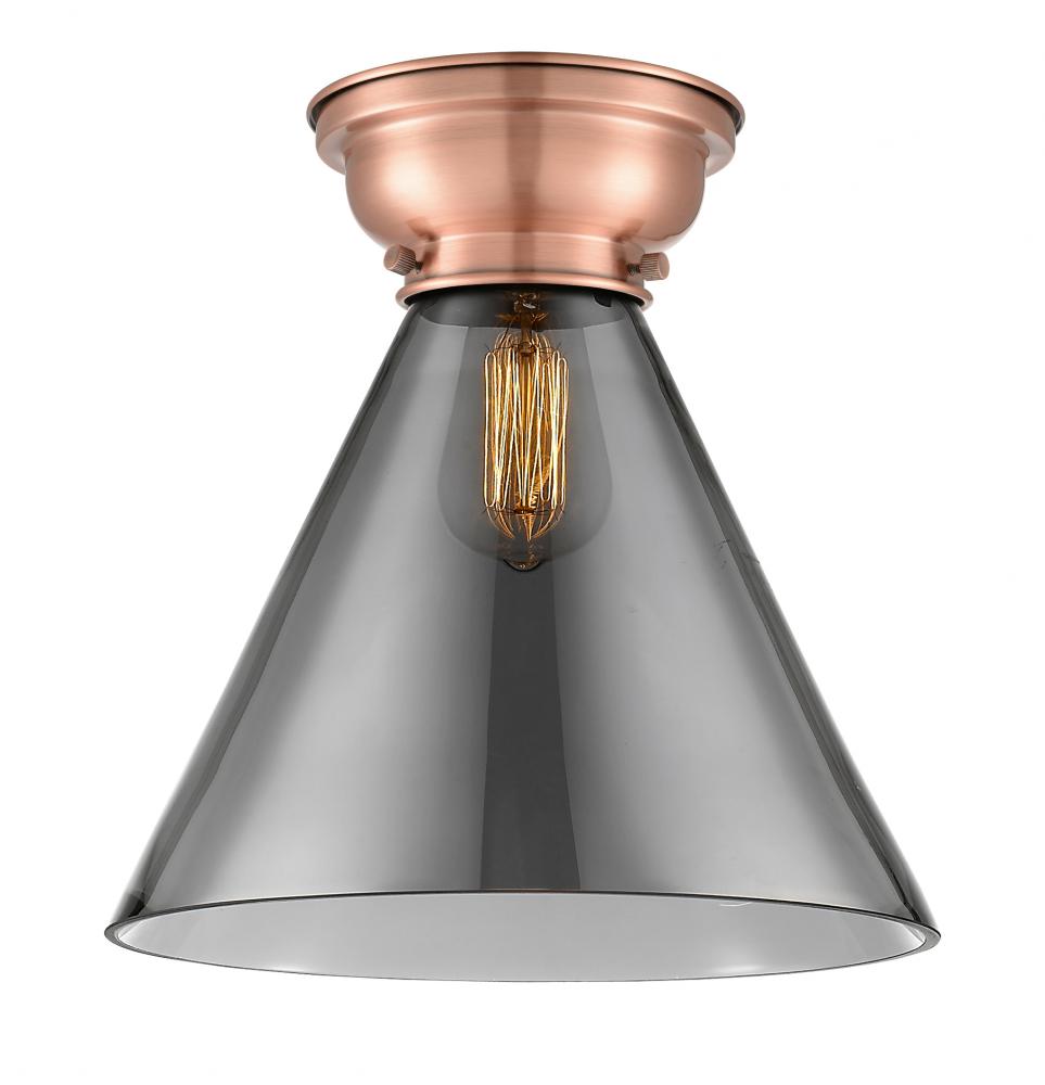 Cone - 1 Light - 12 inch - Antique Copper - Flush Mount