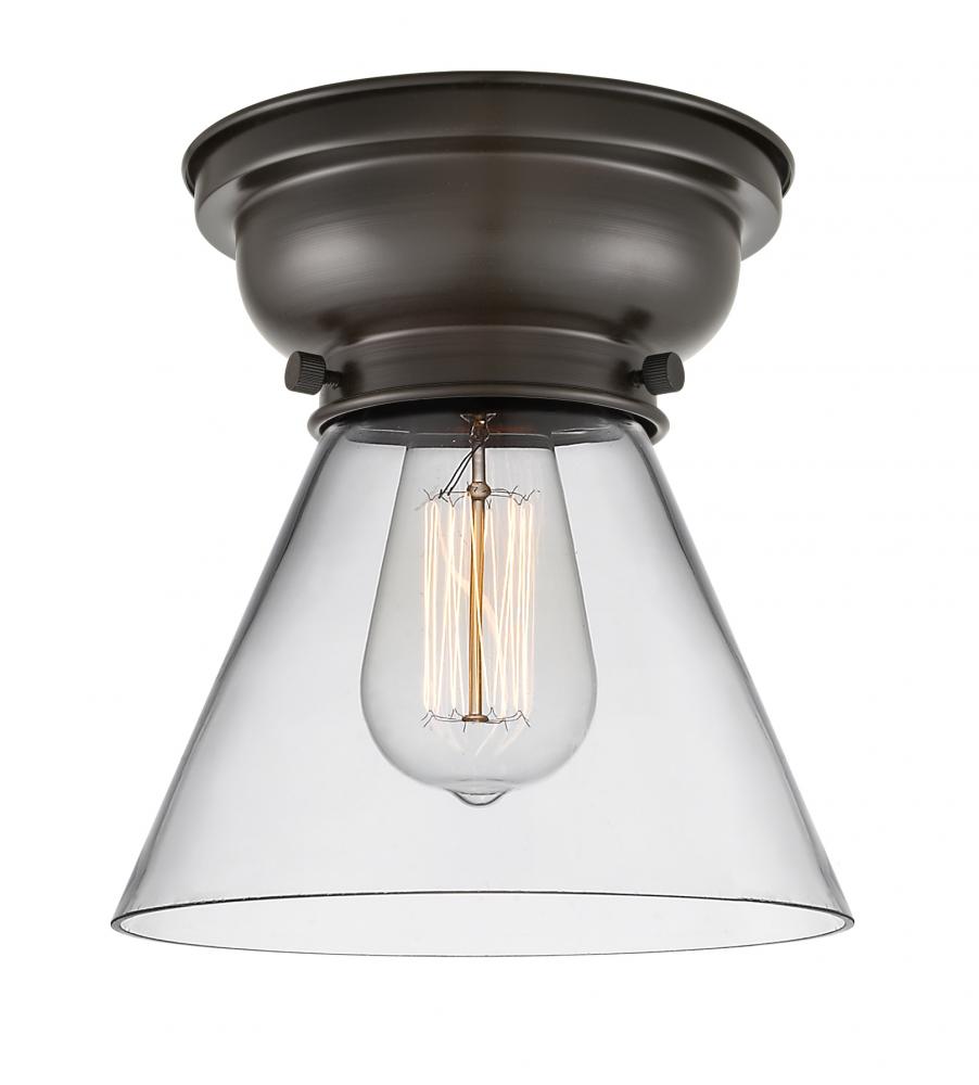 Cone - 1 Light - 8 inch - Oil Rubbed Bronze - Flush Mount