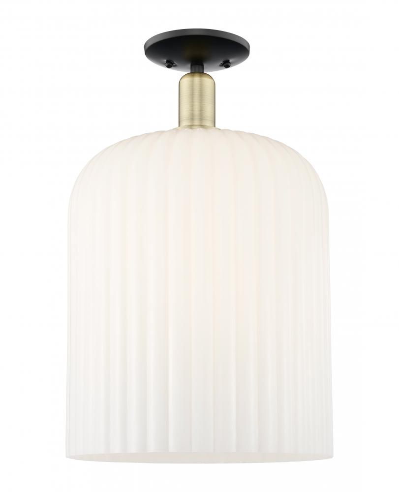 Bridal Veil - 1 Light - 12 inch - Black Antique Brass - Semi-Flush Mount