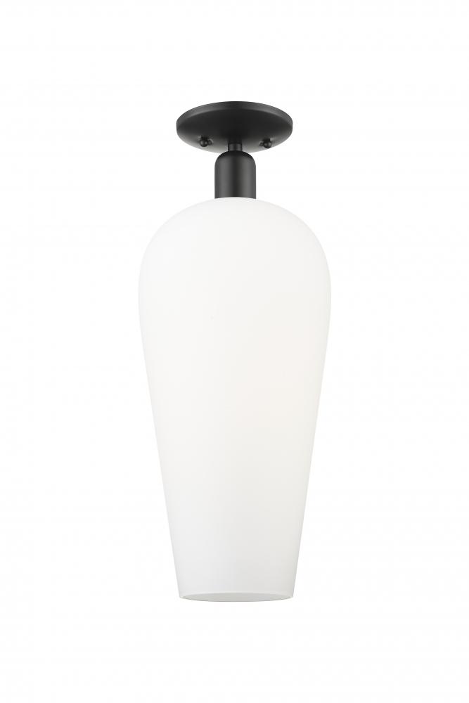 Chelsea - 1 Light - 6 inch - Matte Black - Semi-Flush Mount