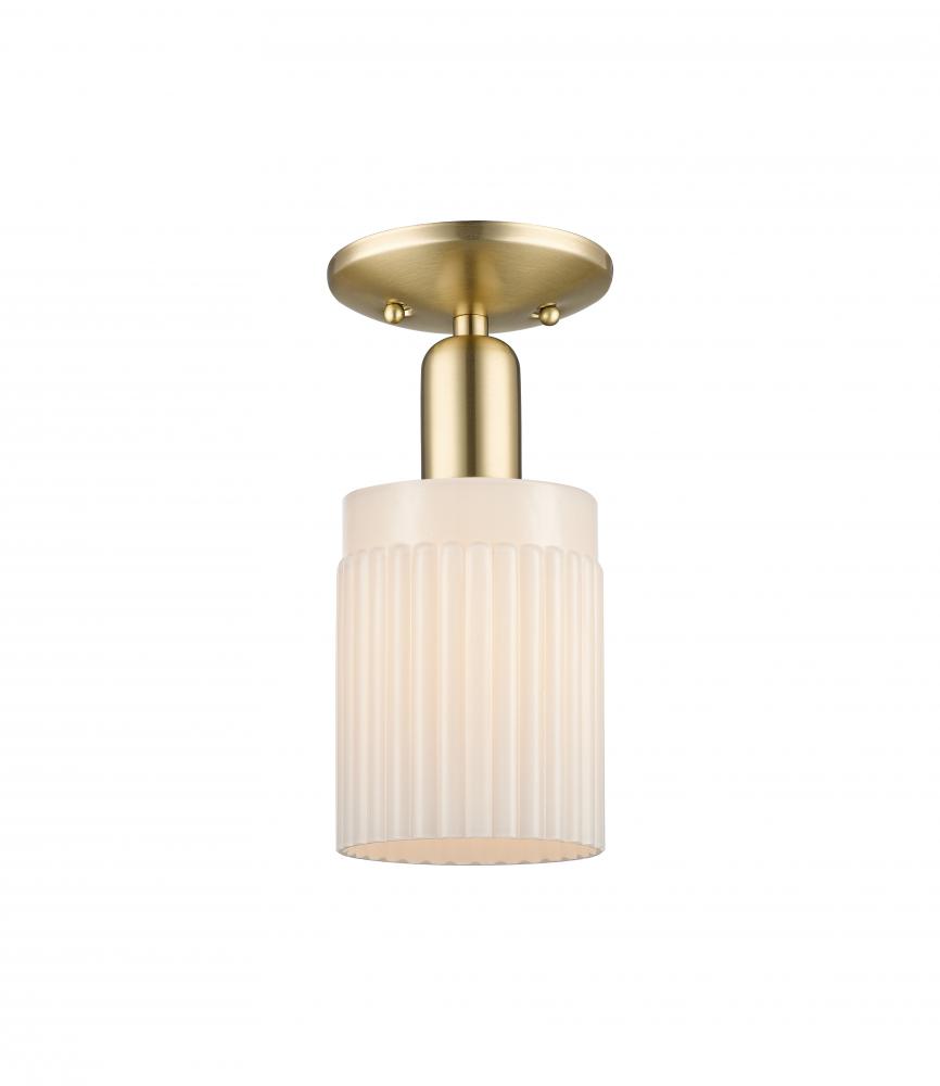 Hadley - 1 Light - 5 inch - Champagne Bronze - Semi-Flush Mount