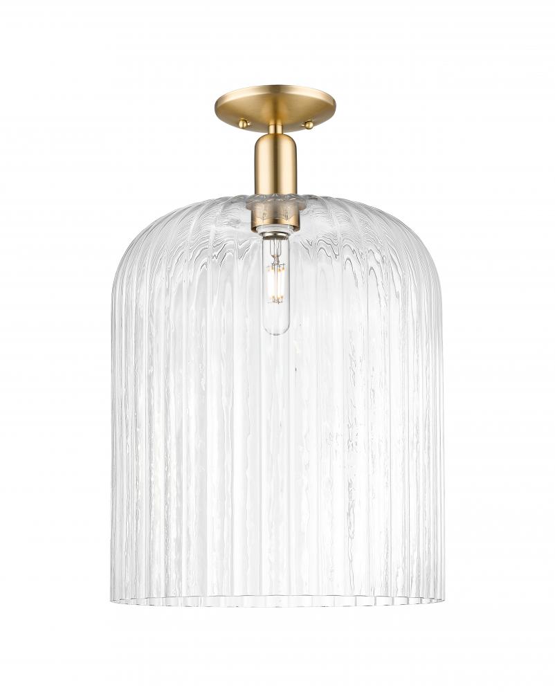 Bridal Veil - 1 Light - 12 inch - Champagne Bronze - Semi-Flush Mount