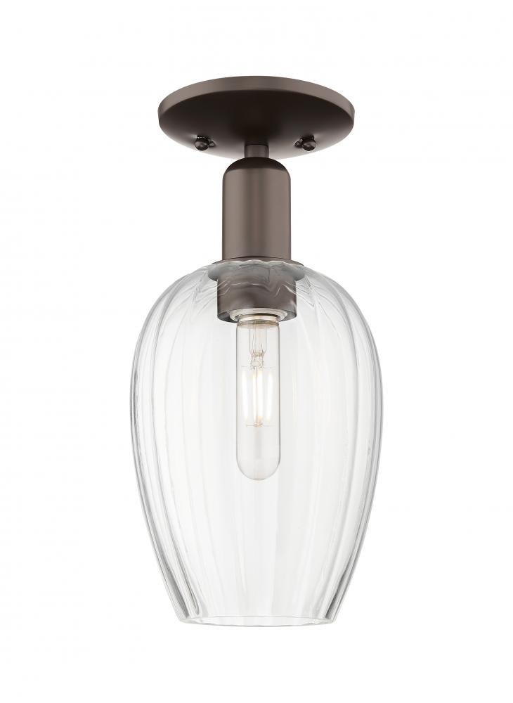 Preston Flute - 1 Light - 6 inch - Oil Rubbed Bronze - Semi-Flush Mount