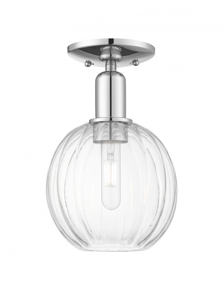 Preston Globe - 1 Light - 6 inch - Polished Chrome - Semi-Flush Mount