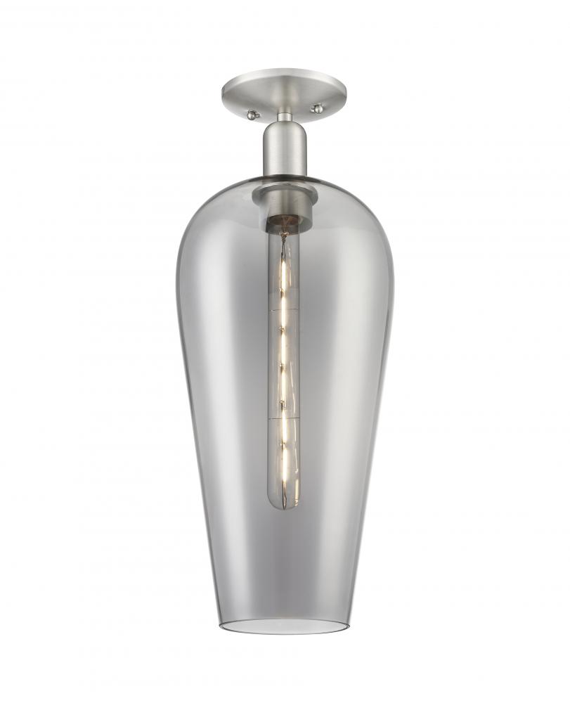 Chelsea - 1 Light - 6 inch - Brushed Satin Nickel - Semi-Flush Mount