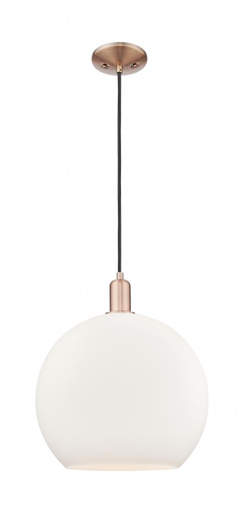 Athens - 1 Light - 14 inch - Antique Copper - Cord hung - Mini Pendant