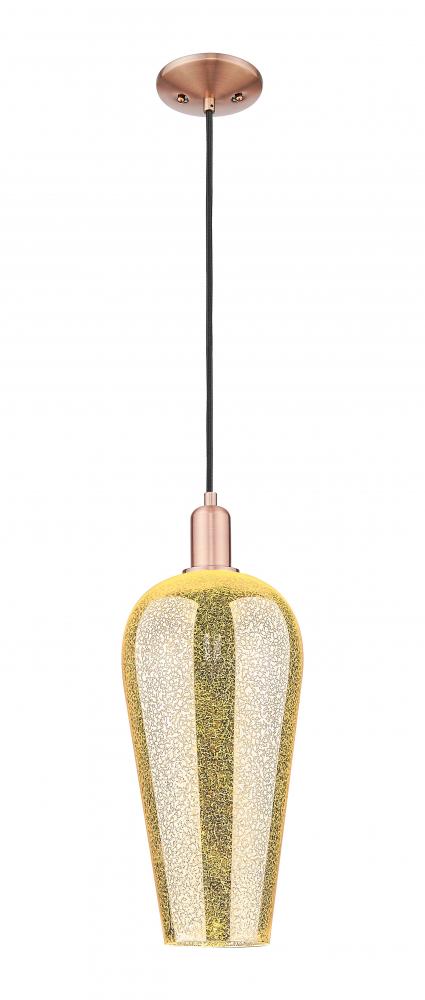 Chelsea - 1 Light - 6 inch - Antique Copper - Cord hung - Mini Pendant