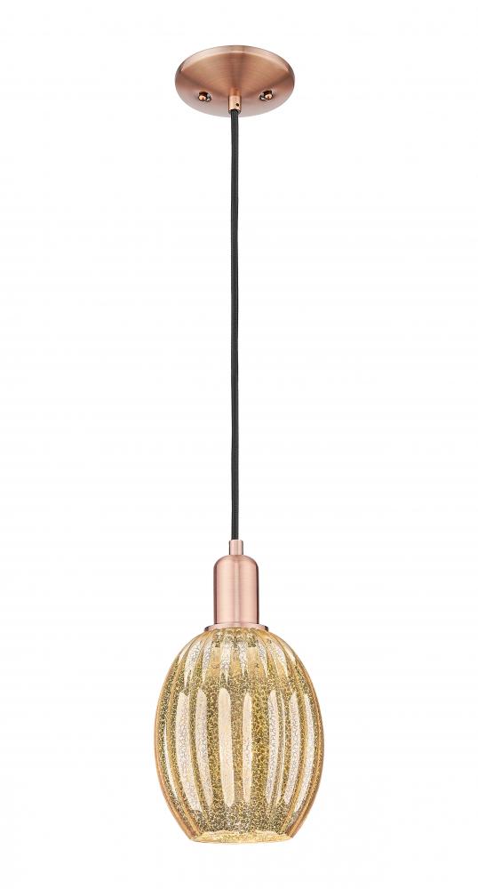 Preston Bulb - 1 Light - 6 inch - Antique Copper - Cord hung - Mini Pendant