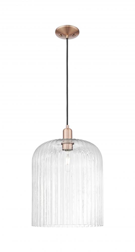 Bridal Veil - 1 Light - 12 inch - Antique Copper - Cord hung - Mini Pendant