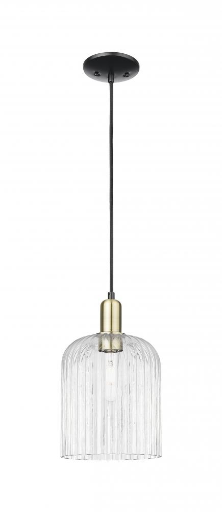Bridal Veil - 1 Light - 8 inch - Black Antique Brass - Cord hung - Mini Pendant