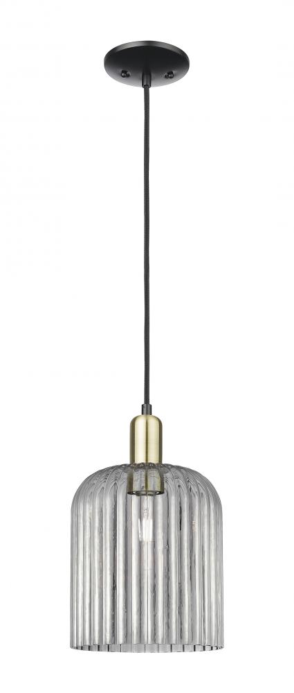 Bridal Veil - 1 Light - 8 inch - Black Antique Brass - Cord hung - Mini Pendant