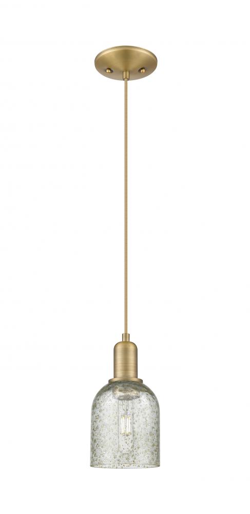 Caledonia - 1 Light - 5 inch - Brushed Brass - Cord hung - Mini Pendant