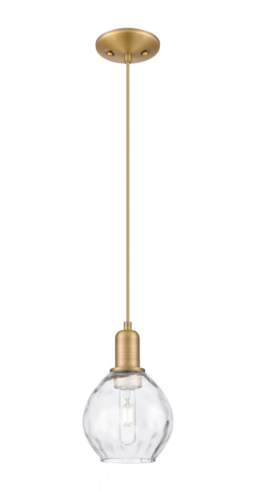 Waverly - 1 Light - 6 inch - Brushed Brass - Cord hung - Mini Pendant