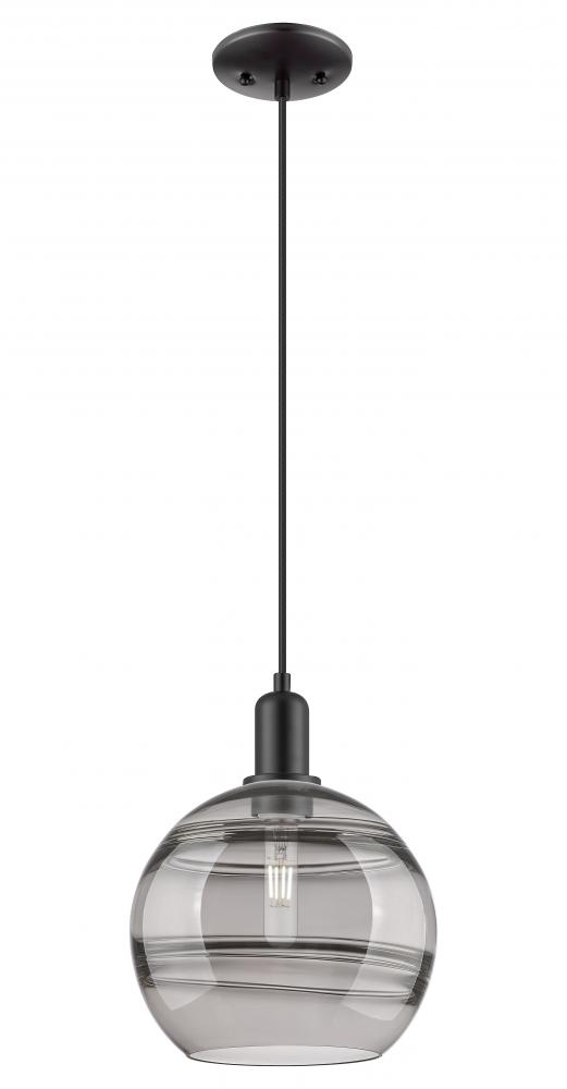 Rochester - 1 Light - 10 inch - Matte Black - Cord hung - Mini Pendant
