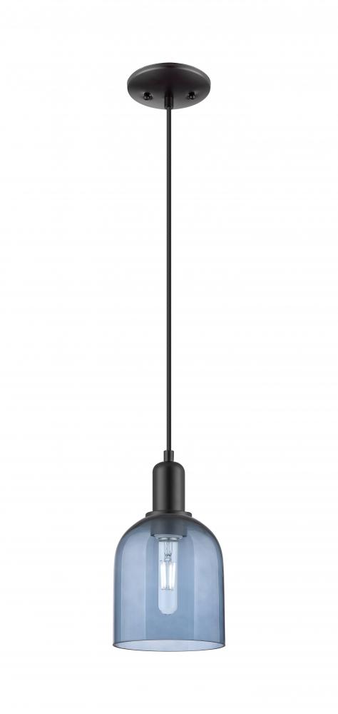 Bella - 1 Light - 6 inch - Matte Black - Cord hung - Mini Pendant