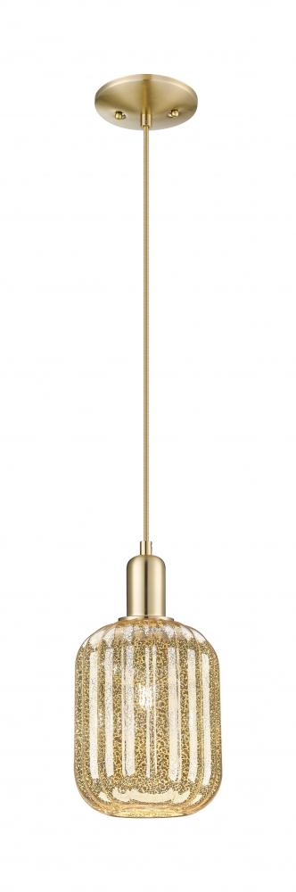 Preston Cylinder - 1 Light - 6 inch - Champagne Bronze - Cord hung - Mini Pendant