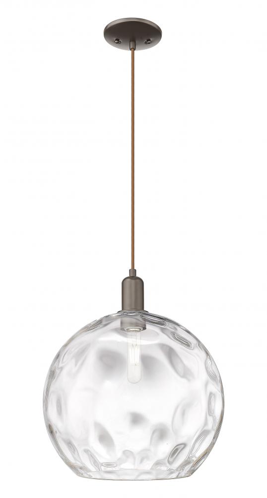 Athens Water Glass - 1 Light - 13 inch - Oil Rubbed Bronze - Cord hung - Mini Pendant