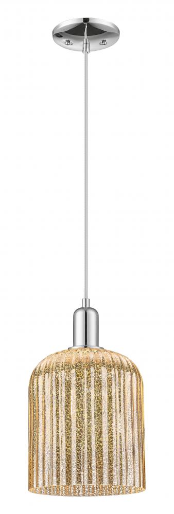 Bridal Veil - 1 Light - 8 inch - Polished Chrome - Cord hung - Mini Pendant