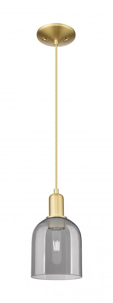 Bella - 1 Light - 6 inch - Satin Gold - Cord hung - Mini Pendant