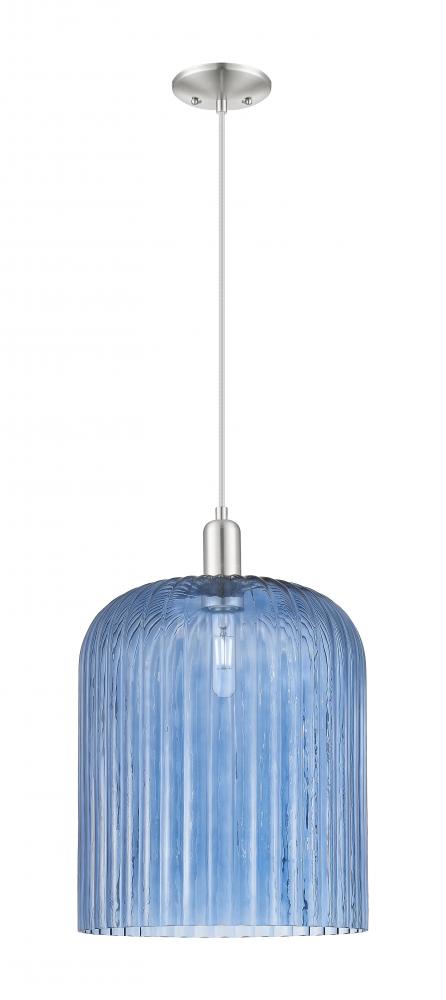 Bridal Veil - 1 Light - 12 inch - Brushed Satin Nickel - Cord hung - Mini Pendant