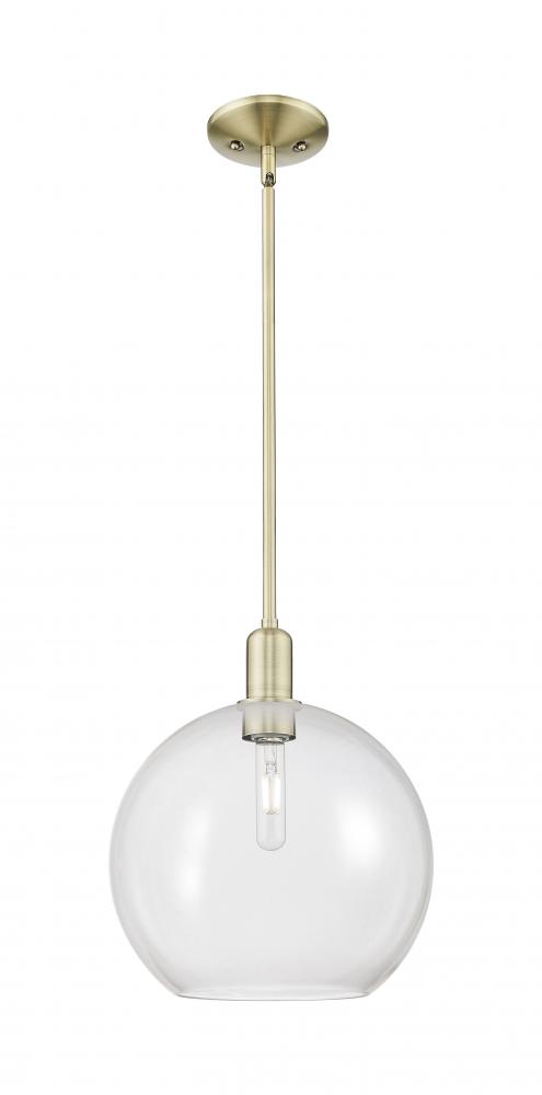 Athens - 1 Light - 12 inch - Antique Brass - Stem hung - Mini Pendant
