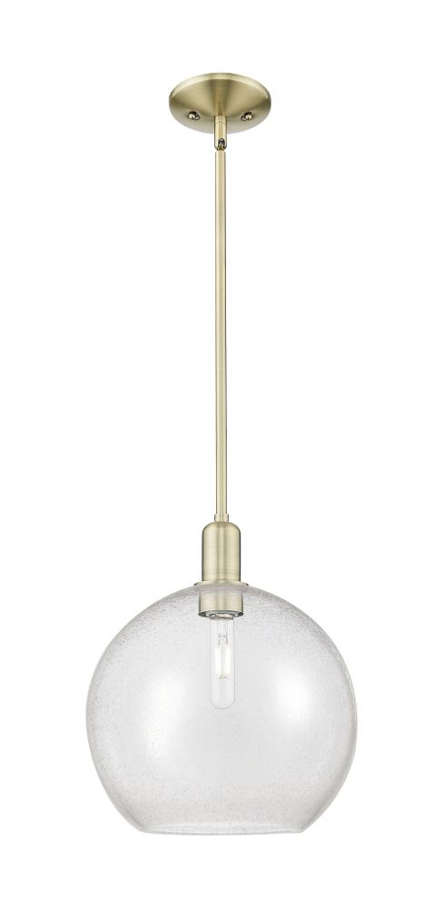 Athens - 1 Light - 12 inch - Antique Brass - Stem hung - Mini Pendant