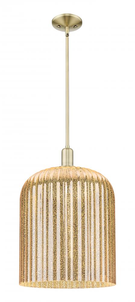 Bridal Veil - 1 Light - 12 inch - Antique Brass - Mini Pendant